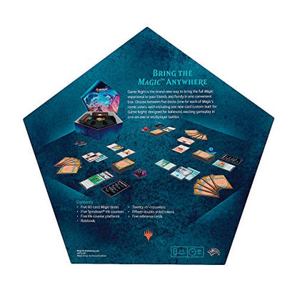 Magic: The Gathering Magic Game Night | Card Game for 2-5 Players | 5 Decks | 5 Dice | Accessories