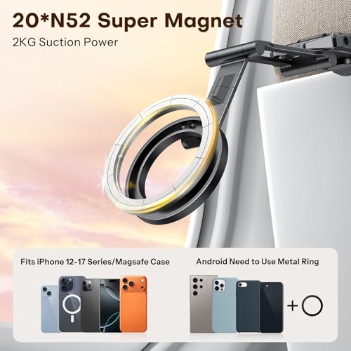 OMOTON 360°Rotating for MagSafe Tripod with 1/4"Screw Arca, Black&Black Pro | Adjustable Magnetic Phone Tripod for iPhone 17/16/15 Pro Max Air, Fold Selfie Stick Fits Vlog, Gym, Travel Essentials, 2Pcs - color: 9-Black&Black Pro