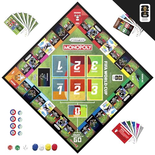 Monopoly Panini Prizm: FIFA World Cup Game I Soccer Board Game with Monopoly Panini Prizm FIFA World Cup 2026 Trading Cards I Ages 8+ - style: Monopoly Panini Board Game
