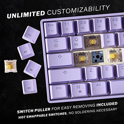 HK Gaming Keycap Set for Mechanical Keyboard - color: Lavender, size: Gateron Mechanical Red