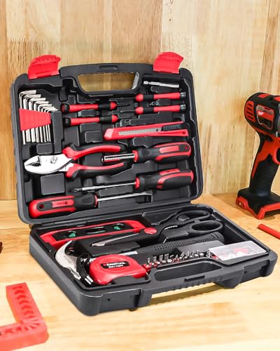KingTool Home Repair Tool Kit - 149 Pieces Basic Home Repair Tool Set, General Mechanic Tool Set, General Household Tool Kit with Plastic Toolbox, Perfect for Homeowner, Office & College Repairs - style: 149-Pieces