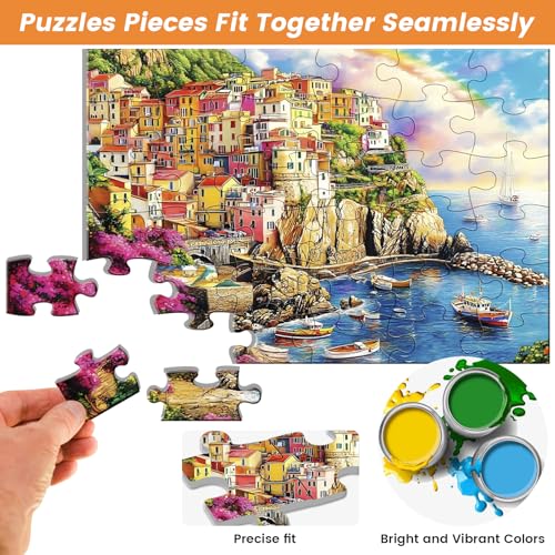 4 Pack 36 Large Piece Puzzle for Seniors Dementia Alzheimer Puzzles | Dementia Products Activities for Elderly Adults Lake Farm Easy Jigsaw Puzzle Memory Cognitive Games with 4 Storage Bags - style: 4Pack 36 Large Pieces-1