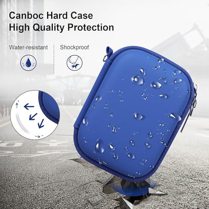 Canboc Hard Case for KODAK PIXPRO FZ55/ FZ45/ FZ43/ FZ53 16MP Digital Camera, Vlogging Camera Bag, Zipper Mesh Pocket fit Cable, SD Card, Blue (Case Only) - color: T-Blue