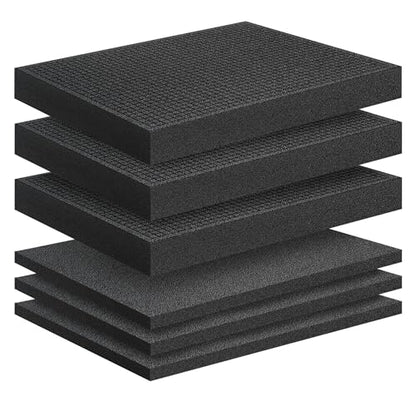 6 PCS Pick Apart Foam Insert- 3 PCS 16*12*0.4in Pads 3 PCS 16*12*2in Pluck Foam Pre Cubed Insert Pre Separated Cube Sheet with Bottom Use for Interlocking Cases Tool Box Board Storage Drawer Pad - style: 16IN*12IN/6PCS