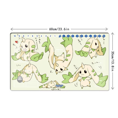 New DTCG Duel Playmat Digimon Board Terriermon Anime Trading Card Game Mat Desk Pad + Free Bag (ZD002-686-SM)