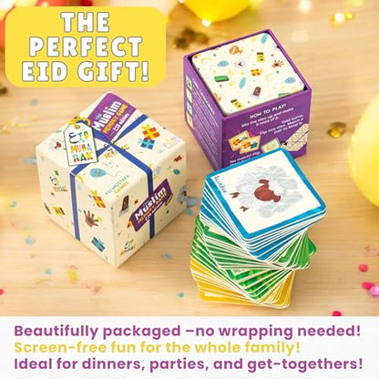 The Muslim Memory Game Eid Edition, Ramadan Gifts for Kids Ages 4-8, Islamic Educational Toy, Eid Gifts for Children, Screen-Free Family Matching Game with Arabic Guide