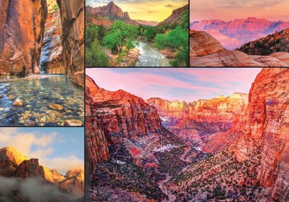 Zion National Park Puzzle 1000 Piece Jigsaw for Adults | Featuring Mount Zion Canyon & more, USA national park puzzle for national park lovers - style: Zion Puzzle 1000pc