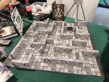 Foldable Battle Mat, TRPG Map, with Accessories Stickers, DND