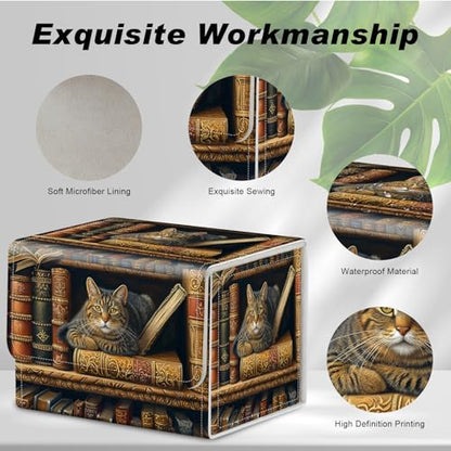 Card Game Storage Box TCG Deck Box MTG Card Box Organizer Trading Card Case Commander Deck Box TCG Card Storage Box Magnetic Closure Creative Pattern Up to 200 Cards, Animal Proud Rooster - color: Animal Proud Rooster
