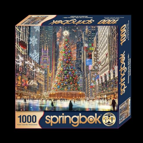 Springbok Christmas in The City 1000 Piece Jigsaw Puzzle for Adults - Unique Cut Pieces - Made in USA - style: Christmas in the City