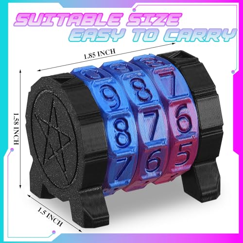 Relaxweex Life Counter Wheel Gradient Game Counter Health Tracker for TCG, TRPG Card Games Board Table top Games, 3 Rings Blue and Purple