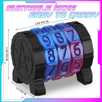 Relaxweex Life Counter Wheel Gradient Game Counter Health Tracker for TCG, TRPG Card Games Board Table top Games, 3 Rings Blue and Purple