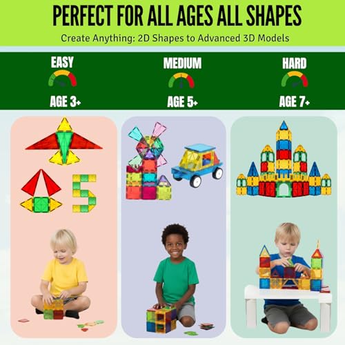 Magnetic Tiles 150 PCS with 2 Cars Bases, STEM Magnet Building Tiles for Kids Ages 3-12, Educational Building Magnets Toys, Creative Construction, Preschool Learning & Play for Childs - style: 150 Pieces