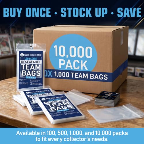 Invested Alliance Resealable Set Team Bags for Trading Cards | Ultra, TCG, Baseball, Sports Card Team Bags Sleeves. Fits Top loaders, Magnetic & Semi Rigid Holders. High Clarity Sleeves.