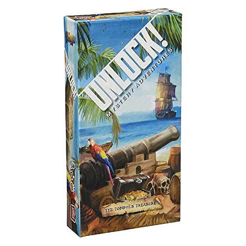 UNLOCK! Mystery Adventures - The Tonipal's Treasure Card Game - Escape Room-Inspired Cooperative Adventure, Fun Family Game, Ages 10+, 1-6 Players, 1 Hour Playtime, Made by Space Cowboys