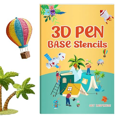 3D Printer Drawing Molds Paper Stencils for 3D Printing Pen,Reusable Graffiti Template,3D Pen Paper Stencils,22 Sheets 44 Patterns with PVC Transparent Board.(Small) - size: Small