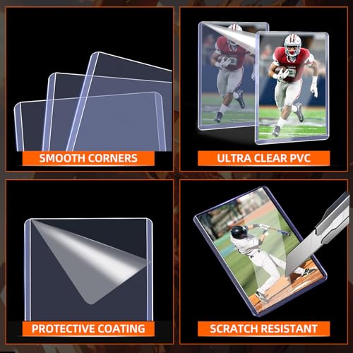 1000 Film-Protected Toploaders +1000 Penny Sleeves for Trading Cards | Dust-proof, scratch-free, crystal-clear for baseball and sports cards - size: 1000Pack