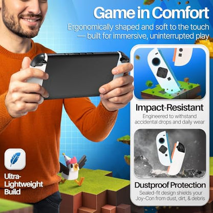 TNP JoyCon 2 Case Cover for Nintendo Switch 2 2025 - Soft Anti-Slip Silicone Protective Skin with Thumb Grip Caps Compatible with Nintendo Switch 2 Joy-Con 2 Controllers, 2 Pack (White) - color: White