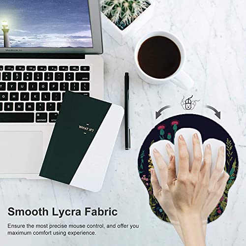 Lateefah Mouse Pad with Wrist Rest, 3-in-1 Gaming Mouse Pad, Keyboard Wrist Rest, Ergonomic Memory Foam Mousepad with Wrist Support for Computer Keyboard - color: Weeds