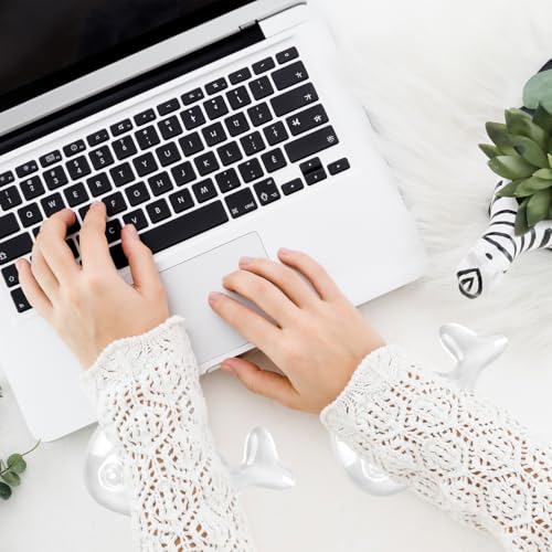 Gel Wrist Rest for Keyboard and Mouse Transparent White Whale Elbow Pad Cushion Ergonomic Cute Clear Cool Mouse Wrist Pad Silicone Non-Slip Support for Computer Gaming Home Office Men Hand Pillow - color: Whale White