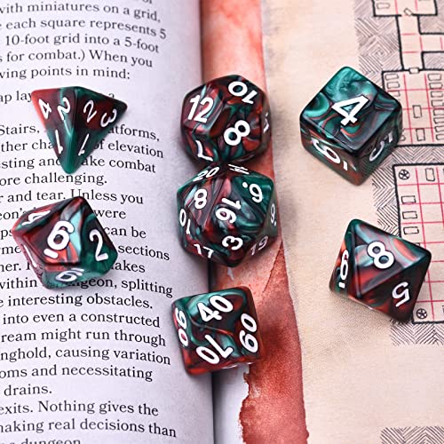 RPG Dice 210 Pieces Polyhedral Dice Set for DND | 30 Sets of 7-Dice for Dungeons and Dragons Tabletop Role Playing Adventure Games
