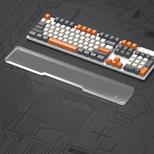 Acrylic Keyboard Wrist Rest - Full Size 100% Keyboard- Mechanical Keyboards Ergonomic Palm Rest for Computer Keyboard,Anti-Slip Base,Wrist Pad for Laptop,Office & Home-Easy Typing - color: Full Size, size: Standard