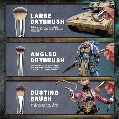 Miniature Paint Brushes Dry Brush, 20PCS Fine Detail Paint Brush Set for Blending, Dusting, Acrylic Oil Watercolor Painting, Model Painting, Crafts, Paint by Numbers - size: 20 Brushes