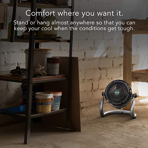 Vornado EXO51 Small Heavy Duty Air Circulator, 3-Speed High Velocity Shop Fan, Dustproof and Water-Resistant, Powerful Motor, Industrial High Impact Case, Whole Room Air Circulator, Green - style: EXO51 - Small