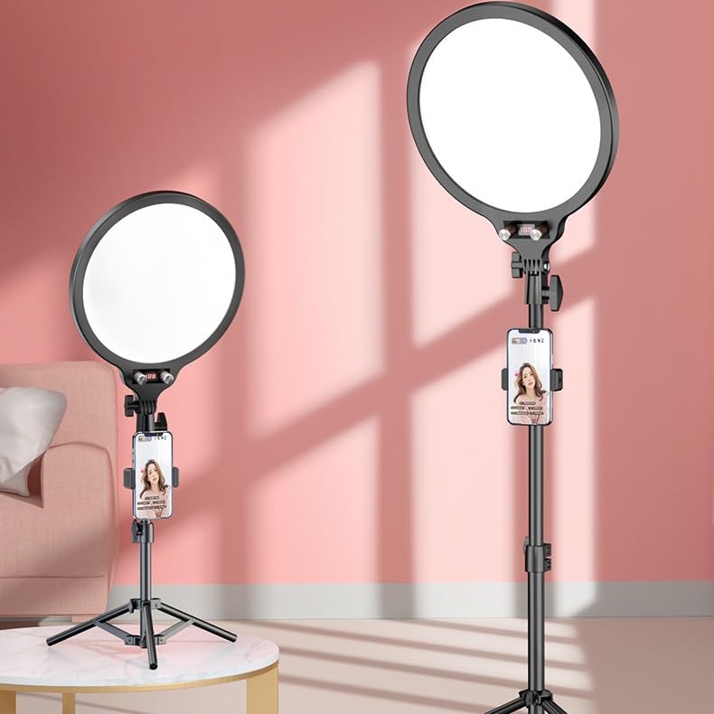 Live Broadcast Fill Light Desktop Overhead Camera Stand with Retractable Full Screen Selfie Tripod The Ground