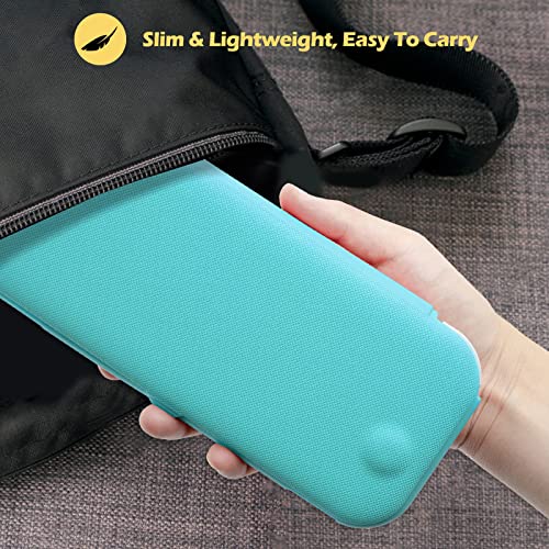 ProCase Flip Cover for Nintendo Switch Lite with 2 Pack Tempered Glass Screen Protectors, Slim Protective Case with Magnetically Detachable Front Cover for Nintendo Switch Lite 2019 -Turquoise - color: Turquoise