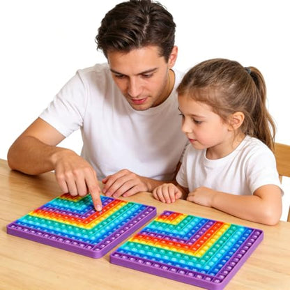 Multiplication Game Table Digital Multiplication Board Game, Addition and Multiplication in One, Rainbow Dimple Fingertip Toy, Create Stress-Relieving Math Manipulation (1 Piece)