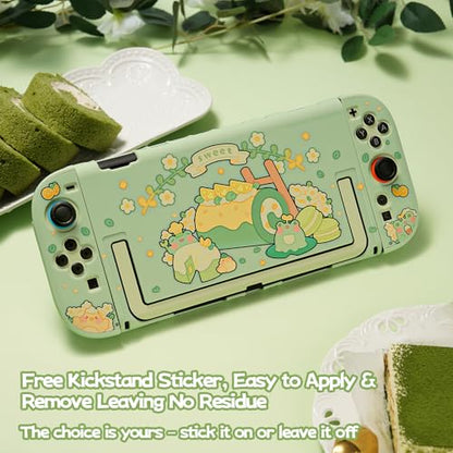 GeekShare Protective Case Compatible with Switch 2, Hard PC Slim Dockable Shell Cover Designed for Switch 2 Game Console and Joystick Controllers - Matcha Froggy - color: Matcha Froggy