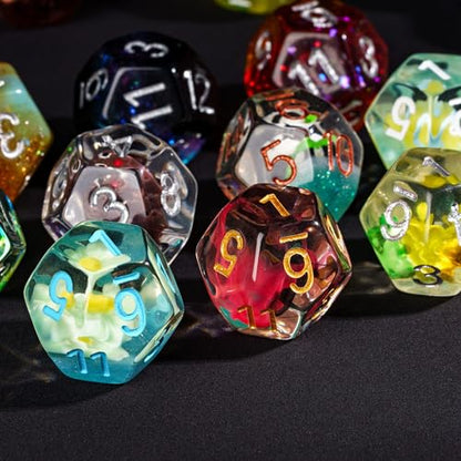 10 Pack Random Color Polyhedral Dice Set - 12 Sided D&D Dice for DND RPG Table Games Role Playing Games - color: 10pcs D12 Random Color