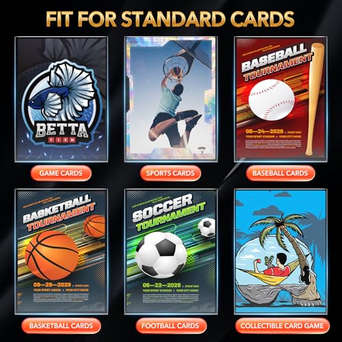 800 Counts Card Sleeves, Premium Clear Polypropylene (PP) Card Sleeves, Penny Trading Cards are Suitable for Standard Trading Cards, Gaming, Sports, Baseball, Soccer Cards