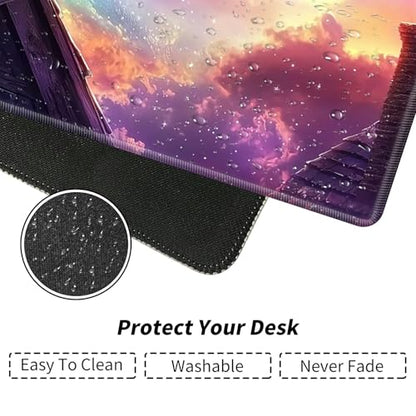 Cute Cat with Galaxy for MTG & TCG Playmat Mouse Pad,BFDHGQZC 24" x 14" Game Mat for MTG/RPG/CCG Trading Card Game Playmats Table Mat Perfect for Card Games Video Games Computer Office - color: Cute Cat With Galaxy