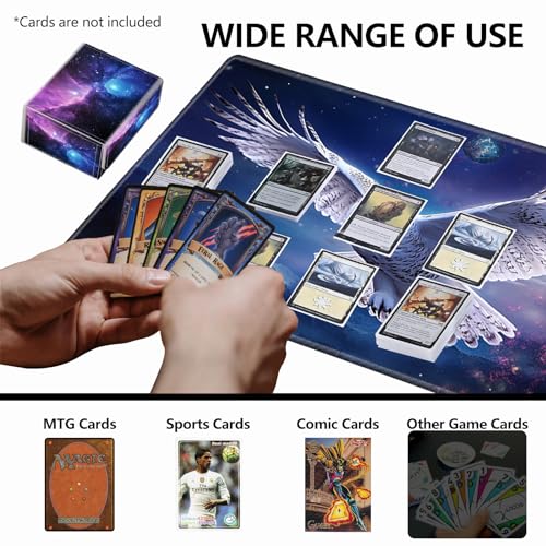Strong Magnet Card Case Deck Box Mtg Card Box Playing Card Box Magic Deck Box Tcg Up to 200 Cards Creative Pattern Trading Card Storage Box for Collectible Card Games, Purplea Galaxy Sky With Stars - color: Purplea Galaxy Sky With Stars