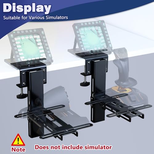 XRhinorth 2PCS Hotas Mount, Desk Mount for Flight Sim Game Flight Stick Joystick Throttle and HOTAS Systems（2PCS） - color: Black-2PCS