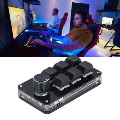 Macro Mechanical Gaming Keyboard, One Handed Gaming Keyboard, Programmable Keypad for Gaming, Music, Media and More