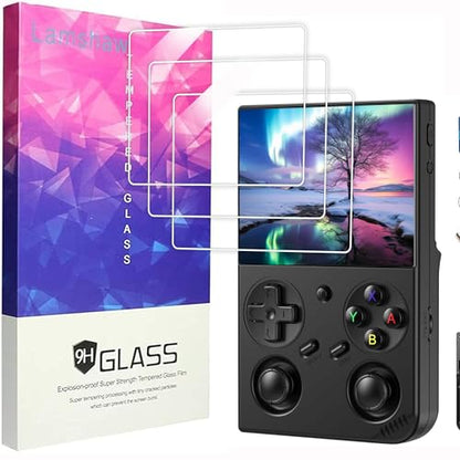 Lamshaw Compatible with Classic Up Retro Handheld Game Console Screen Protector, [3 Pack] 9H Tempered Glass Screen Protector Film Compatible for Classic Up Retro Handheld Game Console (3 Pack)