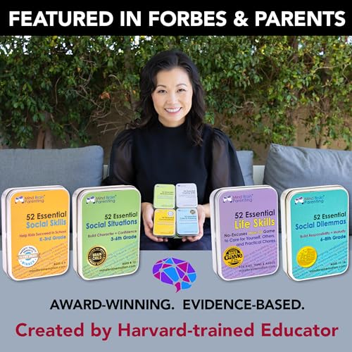 52 Essential Social Situations - Social Skills Activities for Kids (3-6th Grade) - Social Emotional Learning & Growth Mindset for Family, Classroom, Counseling - Conversation Card Games for Kids 8-12 - style: Social Situations