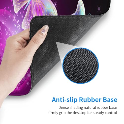 Butterfly Mouse Pad XL Large Mousepad Non Slip Rubber Base Desk Mat for Laptop Computer Gaming 31.5" X 12" - color: Butterfly