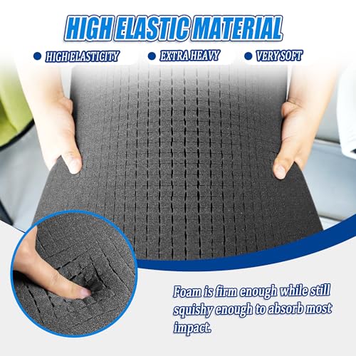 6 PCS Pick Apart Foam Insert- 3 PCS 16*12*0.4in Pads 3 PCS 16*12*2in Pluck Foam Pre Cubed Insert Pre Separated Cube Sheet with Bottom Use for Interlocking Cases Tool Box Board Storage Drawer Pad - style: 16IN*12IN/6PCS