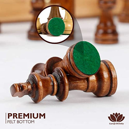 Collector Edition Wooden Chess Pieces Chess Coins Pawns Chessmen Figurine Pieces (Brown & White) - color: Brown & White