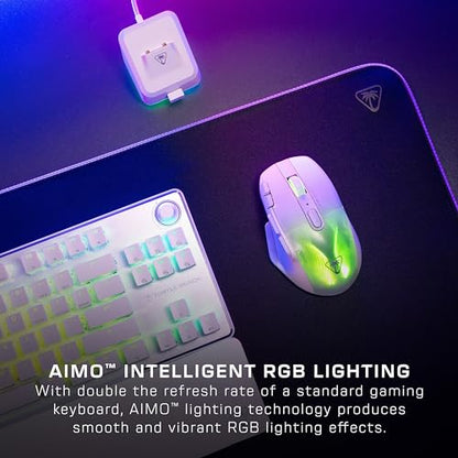 Turtle Beach Vulcan II TKL Pro Hall-Effect Mechanical RGB Gaming Keyboard | Magnetic Switches, Adjustable Actuation, Customizable RGB Keys, Rapid Trigger, Swappable Keycaps, Tenkeyless, White - color: White
