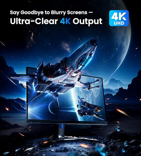 4K HDMI Splitter 1 in 4 Out, Supports 1080P@120Hz, Up to 100ft Transmission | Powered 1x4 HDMI Splitter with 5V DC UL Power Adapter, Mirror Display Only, Compatible with TV, PS5, Xbox, Projector
