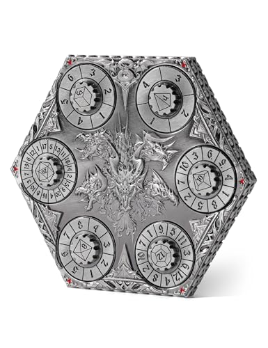 D&D Dice Set,7PCS Metal Dice for Dungeons and Dragons,Mini Dice Set with Pocket Watch Case,Role Playing Board Games Accessories (Dragon, Ancient Silver-S) - color: S-ancient Silver, style: Dragon