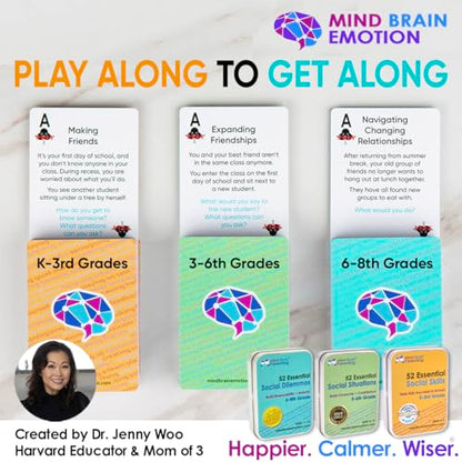52 Essential Social Dilemmas: Skills for Kids & Teens to Thrive in Middle School - Conversation Cards Created by Teachers & Counselors for Family, Classroom, Counseling, Therapy Game (6-8 Grade) - style: Social Dilemmas