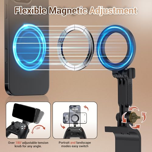 KIWIFOTOS Magnetic Phone Mount for Xbox Wireless Controller Model 1914 | Xbox Wireless Gaming Controller Phone Holder for iPhone 17 16 15 Pro Max Magsafe Samsung Pixel(controller not included) - color: for Xbox Wireless Gaming Controller