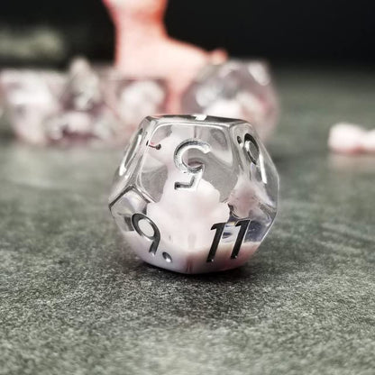 Sage's Portal Animal Familiars Resin DND Dice Set Polyhedral Dice Set for Dungeons and Dragons RPG Pathfinder Tabletop TTRPG (Llama) - color: Baby Llama, style: Dice Set Only