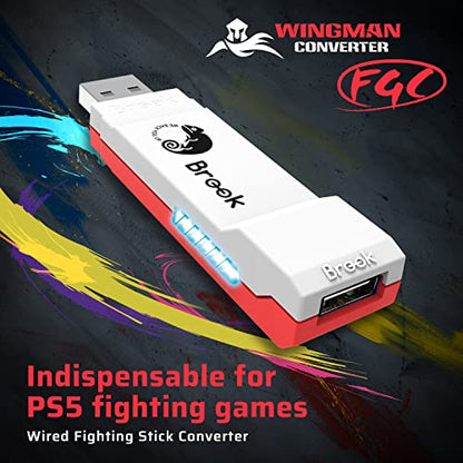 Brook Wingman FGC Converter - an Arcade Joystick Converter, Built for PS5 Fighting Games, Supports Street Fighter 6 and Tekken 8